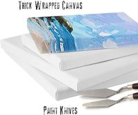 Juego completo de pintura acrílica de Glokers – Juego de 36 piezas de suministros de pintura profesional, incluye mini caballete, 6 lienzos, bandeja de pintura, cuchillos de pintura, 10 pinceles y más – Regalo perfecto para artistas - Arteztik

