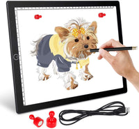 Tablero de luz LED A4 para pintura de diamantes, caja de luz magnética ultrafina con alimentación USB para artistas, dibujos, deshierbas, vinilo, bricolaje, pintura de diamantes, dibujo, tatuaje, animación, diseño - Arteztik
