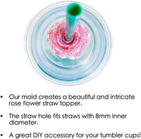 Molde de silicona para decoración de paja de rosas para resina epoxi (2 unidades) - Arteztik
