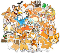 Corgi - Pegatinas de vinilo para niños (50 unidades), diseño de perro - Arteztik
