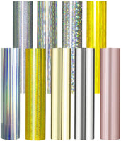 BK Holographic Opal Craft Adhesive Vinyl Sheets(12"X12"), 7 Colors Sticker Vinyl Bundle, Suitable for All Cutting Machines, Ideal for Decal, Craft Cutters, Stickers (Rainbow) - Arteztik
