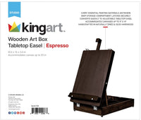 KINGART (Espresso) Caballete de madera para mesa de arte, acabado espresso, talla única - Arteztik
