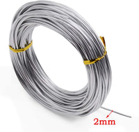 Famgee 65.6 Ft alambre de aluminio plateado flexible de metal para manualidades, escultura manual, esqueleto de muñeca, fabricación de joyas (0.079 in de grosor, plata) - Arteztik
