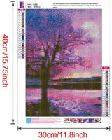Cskunxia 5D Kit de pintura de diamante para bricolaje, perforación completa, bordado de cristal, pintura de punto de cruz, arte para decoración de pared del hogar, 11.8 x 15.7 in sin marco - Arteztik
