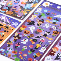 Pegatinas Happy Halloweens 8 hojas con fantasma, calabaza, demonio, mago, mamá, vampiro, bruja, cráneo, murciélago, araña, pegatinas para Jack O Lantern Scrapbooking niños Party Favors – 320 pegatinas - Arteztik
