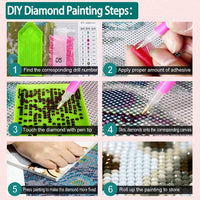 Zimal - Cuadro de diamante redondo 5D para manualidades con diamantes bordados de la calle Londres con punto de cruz, diseño de mosaico de diamantes de imitación, 11.8 x 15.7 in - Arteztik
