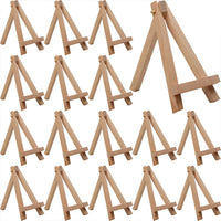 MEEDEN - Mini caballete de madera de haya de 5.0 in, 48 unidades de soporte pequeño para exhibir lienzos pequeños, tarjetas de visita, fotos, platos decorativos y más - Arteztik
