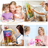 KOSE Pintura por números para adultos principiantes y niños, kit de pintura al óleo sobre lienzo con pinceles y pigmento acrílico, manualidades para decoración de pared del hogar, girasol, 16.0 in de ancho x 20.0 in de largo - Arteztik
