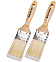 Paquete de 2 pinceles de pintura de cerdas de alta calidad de 2.0 in de ancho. - Arteztik
