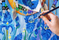 Ohuhu - Juego de pintura acrílica, 44 piezas con mesa de madera, caballete de mesa, pinceles de pintura, tubos de pintura acrílica y almohadillas de pintura acrílica para artistas, estudiantes de San Valentín, regalo de vuelta a la escuela - Arteztik
