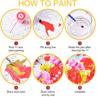KOSE Pintura por números para adultos principiantes y niños, kit de pintura al óleo sobre lienzo con pinceles y pigmento acrílico, manualidades para decoración de pared del hogar, girasol, 16.0 in de ancho x 20.0 in de largo - Arteztik
