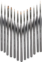 Kit de pintura en miniatura – (juego de 13) Micro detalles pinceles de pintura con estuche de transporte negro para pintar figuras de acción, modelos, arte de uñas, uñas de fantasía, acrílico, aceite, arte detallado, vidrieras y más - Arteztik
