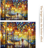 Kits de pintura de diamante para adultos, artes artesanías decoración de la pared del hogar, con diamantes de imitación de cristal, cuadro de bordado completo DIY 5D pintura por números, Love Street, tamaño grande 16.0 x 20.0 in - Arteztik

