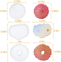 Supkiir moldes de resina de silicona, 6 unidades de moldes de resina epoxi para posavasos, cuencos, tapetes, joyas, platos, decoración del hogar - Arteztik
