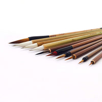 Escritura China cepillo para polvo Conjunto 10 Brochas para principiantes - Arteztik
