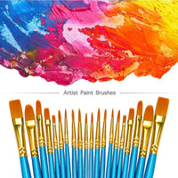 BOSOBO pinceles de pintura redondos puntiagudos, 4 juegos de 10 unidades de pinceles de pintura en miniatura de punta fina de nailon para acuarela de aceite acrílico, cuerpo de uñas, pintura por números, arte de modelos y rocas - Arteztik

