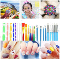 Mandala Dotting Tools, juego de 39 piezas de herramientas de punteado con una bolsa de almacenamiento azul con cremallera, impermeable, herramienta de pintura de puntos para pintura de roca, puntos de uñas y dibujo artístico - Arteztik
