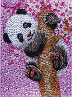 ZSNUOK - Kit de pintura de diamante 5D para adultos o niños, broca de forma especial, para bordar, manualidades, mosaico, suministros de pintura con diamantes para decoración de pared del hogar, lindo panda de 7.9 x 9.8 in - Arteztik
