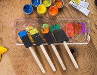 Cepillos de pintura de espuma, suministros para manualidades (4 tamaños, 20 unidades) - Arteztik
