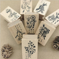 Youkwer - Juego de 12 sellos de madera con caja de madera - Arteztik
