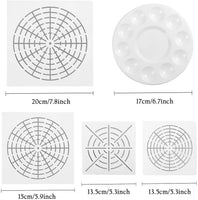 Whaline 18 piezas Mandala Art Dotting herramientas incluyendo 4 plantillas Mandala, 8 varillas acrílicas, bandeja de pintura y 5 herramientas de doble cara Dotting Tools - Arteztik
