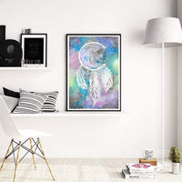 Kit de pintura de diamante 5D para adultos y niños, redondo, perforación completa, para decoración de pared del hogar (11.4 x 15.7 in) - Arteztik
