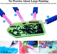 Kit de herramientas y accesorios de pintura de diamantes 5D con rodillo de pintura de diamante y caja de bordado de diamantes para adultos o niños - Arteztik
