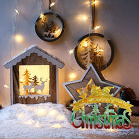 Placa de la puerta de la placa de la resina del silicón del molde de la fundición de epoxy del molde del arte de la herramienta para hacer el ornamento del árbol de navidad DIY Craft fiesta de Navidad escritorio/mesa/decoración - Arteztik

