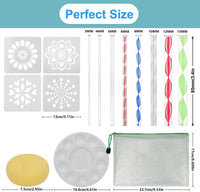 Herramientas de punteo Mandala, 27 piezas de pintura de puntos para adultos, herramientas de pintura de plantillas, bandeja de pintura para lápices para lienzo, manualidades de dibujo, arcilla, pintura de rocas, colorear, dibujo de arte - Arteztik
