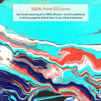 Nicpro - Aceite acrílico para arte, vierta medio 7 onzas. Suministros de vertido líquido 100% silicona compatible con todas las pinturas acrílicas o acuarelas. - Arteztik
