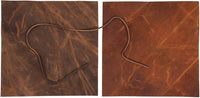 Hojas de piel de piel auténtica para pendientes, cartera de cuero y artesanías – Cuero auténtico de búfalo de grano completo, sin hojas de piel sintética – Marrón oscuro y ruso (2 hojas + cordón de cuero) - Arteztik
