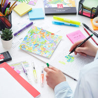 Arteza Libro de colorear para adultos, 6.4 x 6.4 pulgadas, 72 hojas de diseños, hojas de colorear desmontables de tamaño de viaje de 100 libras, suministros de arte para relajarse

