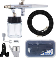 Master Performance S68 - Cepillo de aire multiusos de doble acción con sifón, punta de 0.014 in, botella de líquido de 3/4 onzas, taza de color, manguera de aire trenzada de 6 pies, juego fácil de usar, kit para coche, arte, pastel, pastel. - Arteztik
