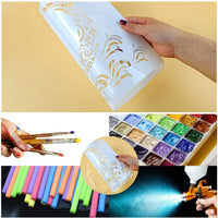 6PCS Reusable Moon Painting Stencils for Wood, Stars Stencil Holiday Templates Animals Dolphin/ Love You to The Moon Back Stencils for DIY Crafts, Wood/Wall/Glass Home Decor - Arteztik

