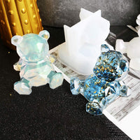 Molde epoxi de oso tridimensional, soporte para teléfono móvil, molde de fundición de silicona, manualidades, luz nocturna, accesorios de decoración del coche, decoración del hogar - Arteztik
