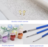 Kit de pintura acrílica de números para adultos y niños, cuadro por número en lienzo, regalo de cumpleaños, boda, Navidad, día festivo, 20.0 x 16.0 in - Arteztik
