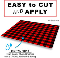 Craftopia Buffalo Hojas autoadhesivas de vinilo a cuadros | Paquete de 3 12.0 x 12.0 in | Patrón impreso de franela a cuadros rojo y negro | Compatible con cortadores Cricut Craft (Buffalo Check) - Arteztik
