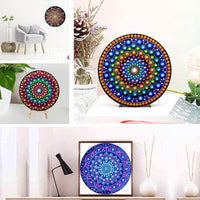 Juego de herramientas de punteado de mandala con 4 cartones, 40 piezas de suministros profesionales, kit de herramientas que incluye 6 plantillas de plantilla, mini caballete, bandeja de pintura para pintar rocas, colorear, dibujar y dibujar - Arteztik
