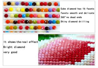 Mobicus DIY 5D Diamond Painting by Numbers Kits, pintura de bordado de perforación completa, arte de pared para decoración del hogar (ligero, 14.0 x 18.0 in) - Arteztik
