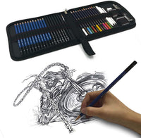 Lápices de dibujo para dibujo, 41 lápices de dibujo, lápices de colores, juego de arte con herramienta de dibujo en estuche con cremallera emergente, regalo perfecto para principiantes, niños o cualquier artista aspirante. - Arteztik
