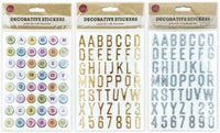 Besecraft - Pegatinas para cartas, gruesas, letras de papel de aluminio, pegatinas de letras de espuma, para álbumes de recortes, letras más gruesas, pegatinas de cartulina, 3 paquetes surtidos de 3 dimensiones - Arteztik
