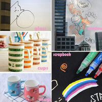L'aise vie - Rotuladores de pintura acrílica para pintura de roca, madera, metal, plástico, vidrio, papel, tela, tazas, manualidades para hacer tarjetas (0.118 in, 12 colores) - Arteztik
