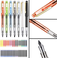 GCQUILL Juego de caligrafía pluma estilográfica 7 puntas de diferentes tamaños y 36 cartuchos de tinta surtidos kit para caligrafía letras – Juego completo de aprendizaje fácil para principiantes F736 - Arteztik
