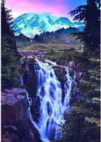 Pintura de diamante para adultos, cuadro completo de taladro cuadrado con diamantes 5D, arte de diamante para decoración de pared, cascada, 11.8 x 15.7 in - Arteztik
