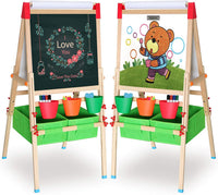 Ciro Art - Caballete de madera ajustable para niños y niñas - Arteztik
