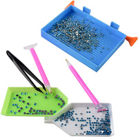 Orionstar 5D Kit de accesorios de pintura con diamantes con almohadilla de luz LED USB A4, rodillo de bordado de diamante, bolígrafo de perforación completa, caja de contenedor, claies, soporte de tablero de iluminación para adultos y niños, 60 unidades - Arteztik
