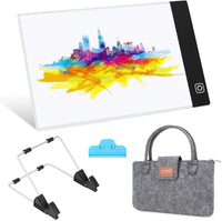 MACTING - Tablero de luz LED A4 para pintura de diamantes, caja de luz ultrafina, con bolsa de transporte, cable USB, brillo regulable y soporte ajustable, herramientas de dibujo ligero para adultos y niños - Arteztik
