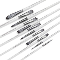 MARKART Juego de pinceles de pintura, 12 unidades, punta redonda de nailon, pinceles de pintura de detalle para artista de cabello, pinceles profesionales de pintura acrílica fina, pinceles de acuarela para cara, uñas, cuerpo, arte, modelo de pintura en m - Arteztik
