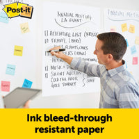 Post-it Super Sticky Caballete Pad, 25 x 30 pulgadas, 30 hojas/Pad, 2 almohadillas (561) y Super Sticky Caballete Pad, 25 x 30 pulgadas, 30 hojas/Pad, 2 almohadillas, grande blanco Premium papel de rotafolio autoadhesivo - Arteztik
