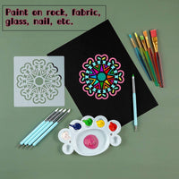 CINPIUK 42 Set de herramientas de punteo de mandala, pinceles de esponja, bandeja de pintura y bolsa de almacenamiento, kit de punteo para pintar rocas, manualidades, arte de uñas - Arteztik
